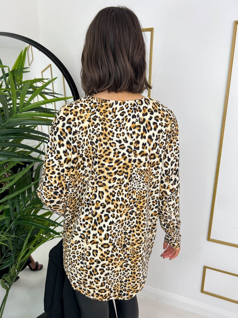 Introducing the Jessy Animal Print Top: A Versatile Addition to Your Wardrobe