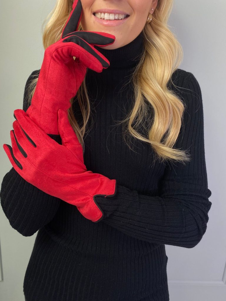The Flora Suede Gloves - Chic Winter Accessories
