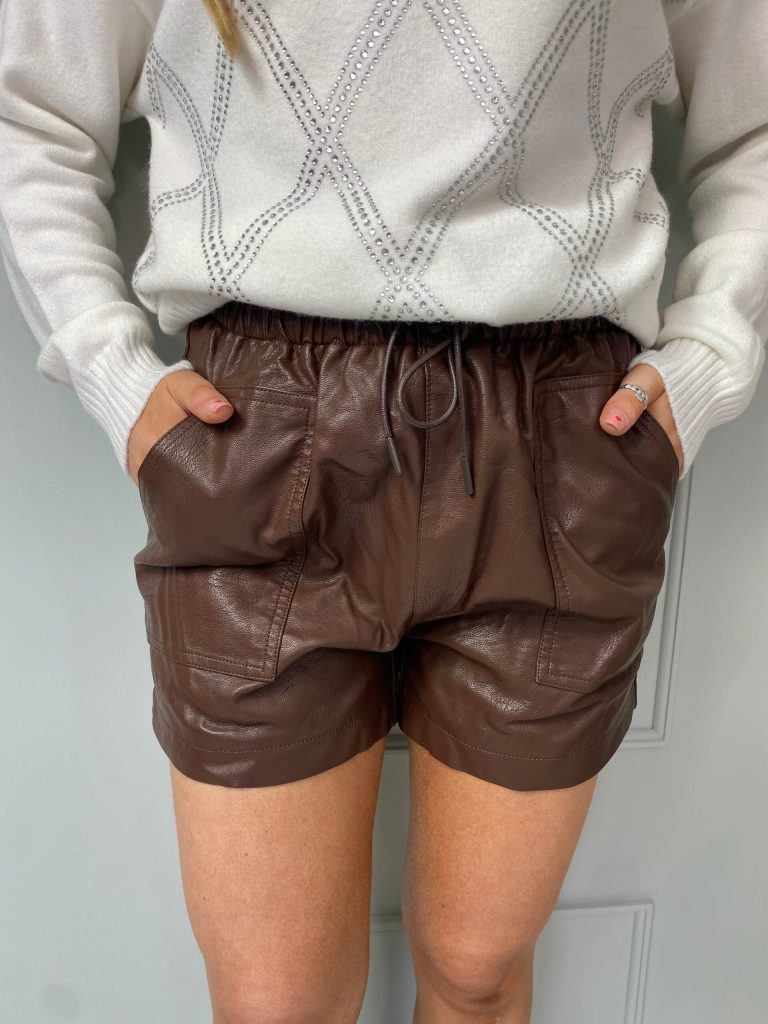 The Mila: Faux Leather Shorts in Various Sizes and Colors